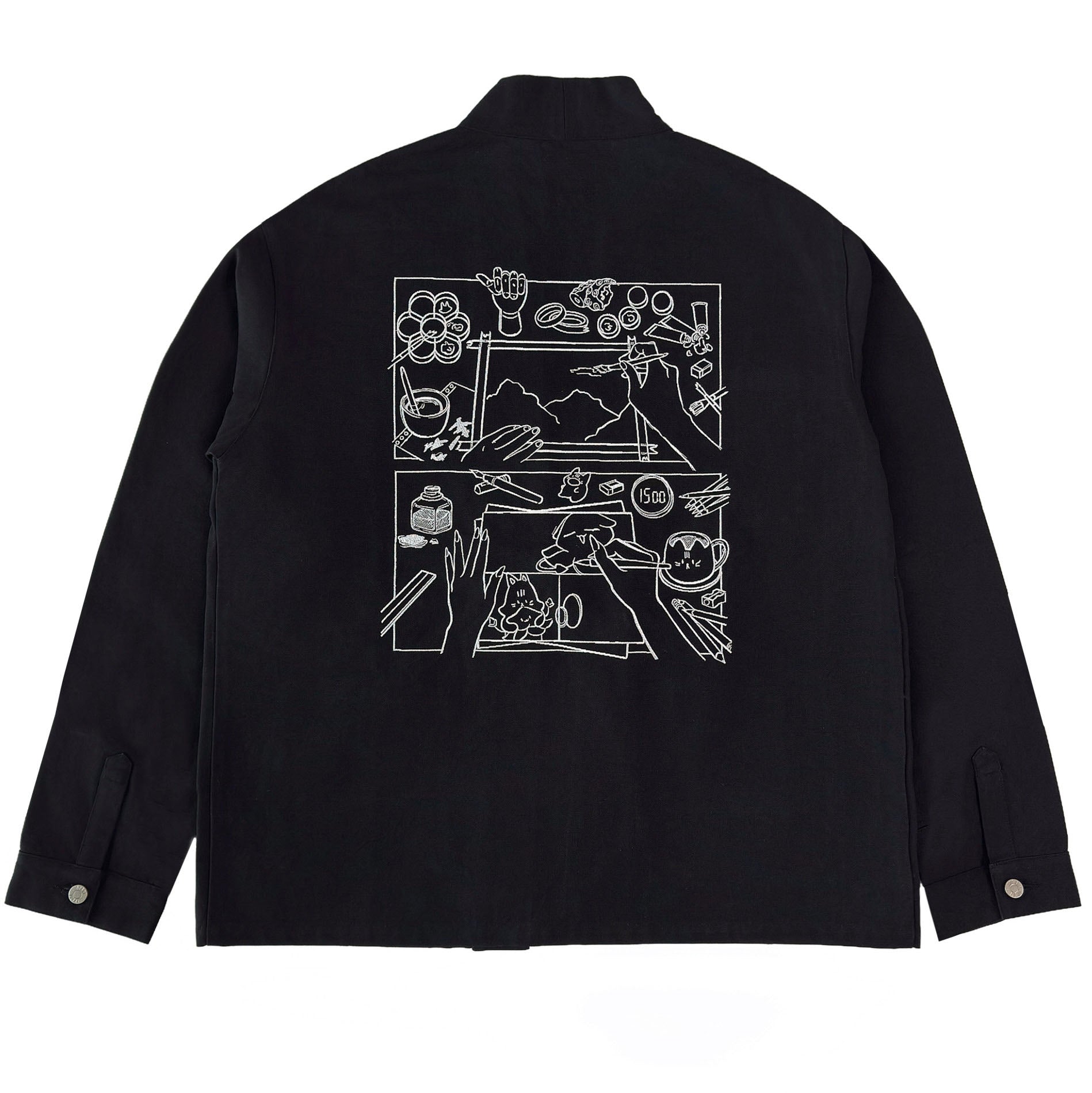 Spilled Ink Noragi Jacket Black – Apari