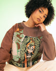 Year of the Snake Woven Brown Sweater