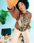 Year of the Snake Woven Brown Sweater
