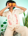 Year of the Snake Button Down Cream