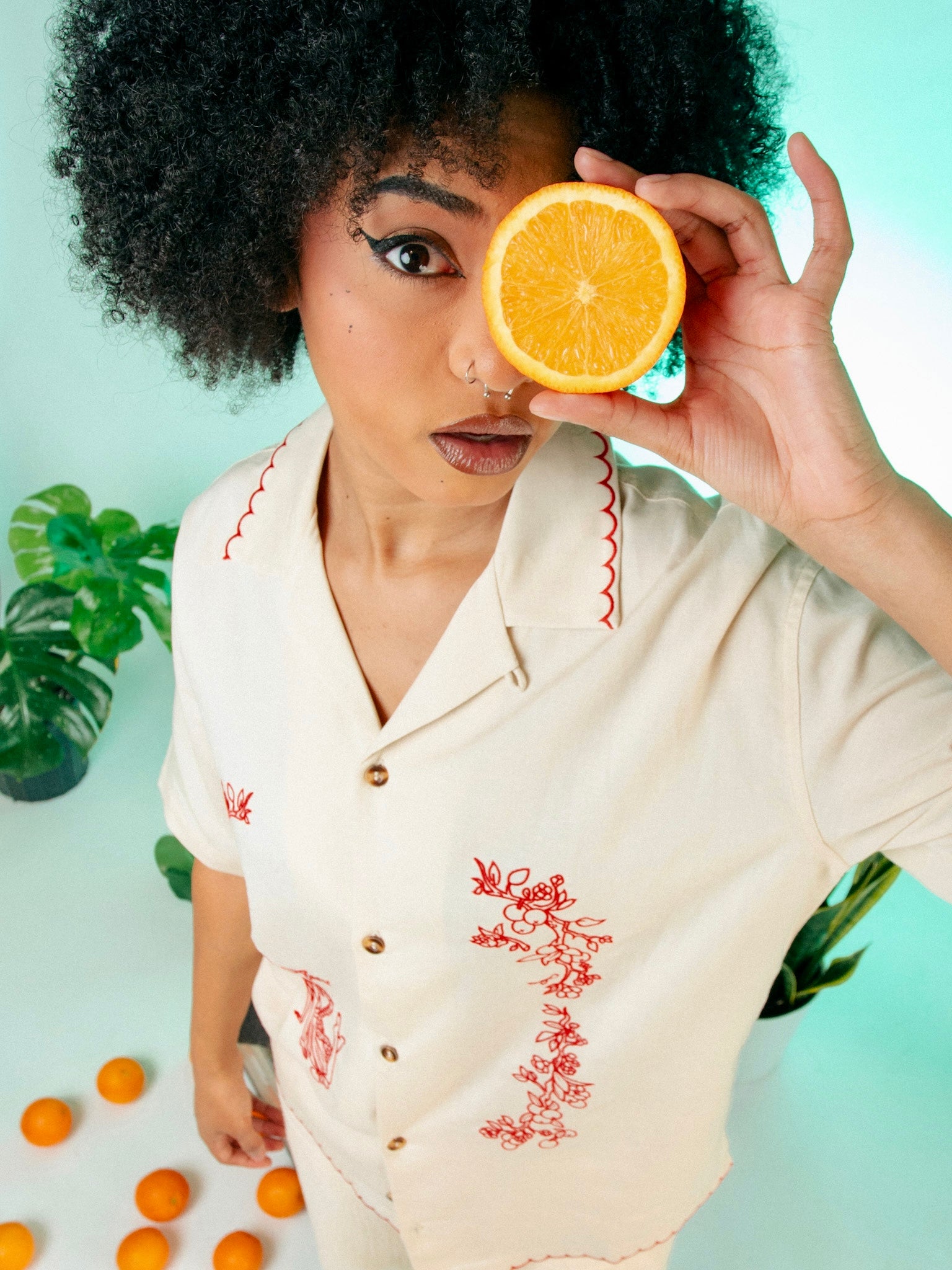 Year of the Snake Button Down Cream