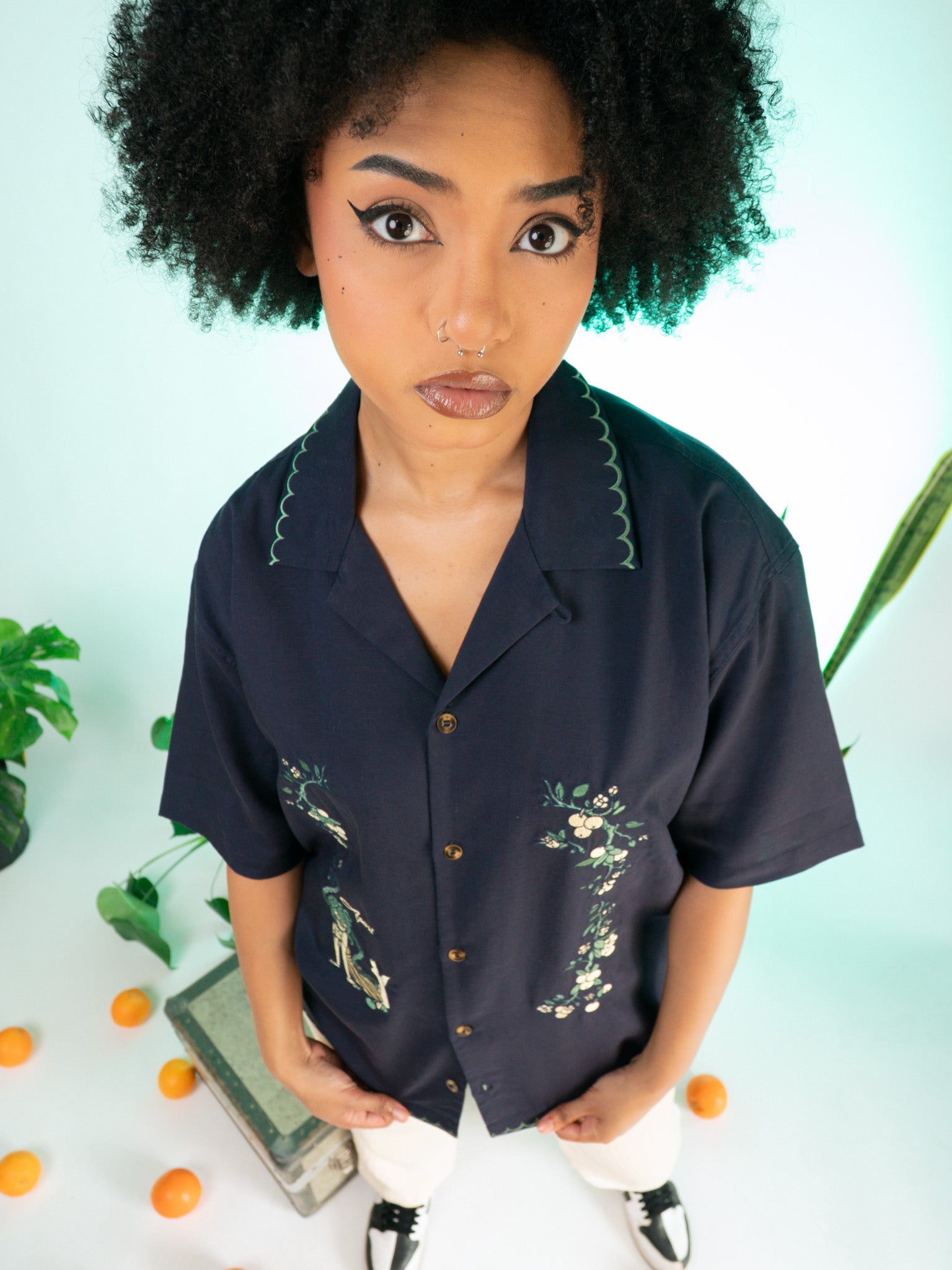 Year of the Snake Button Down Navy