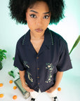 Year of the Snake Button Down Navy