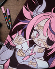 Bat Baddie Portrait Maroon