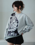 Ironmouse Woven Heather Grey Sweater