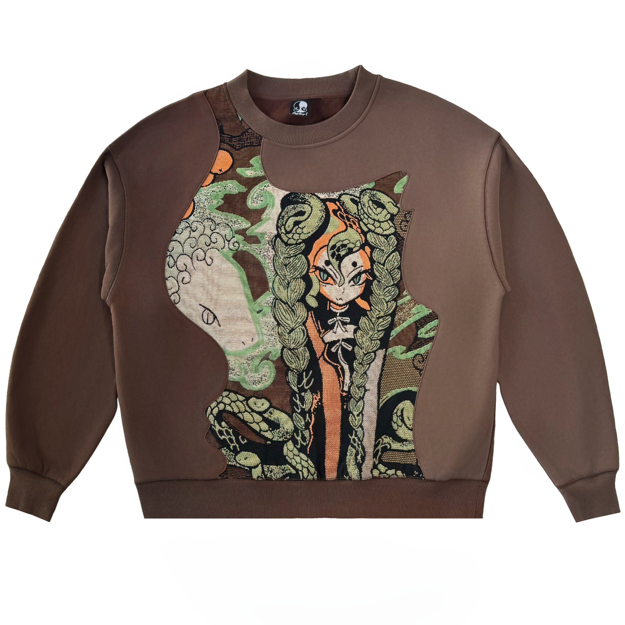 Year of the Snake Woven Brown Sweater