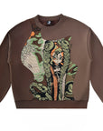 Year of the Snake Woven Brown Sweater
