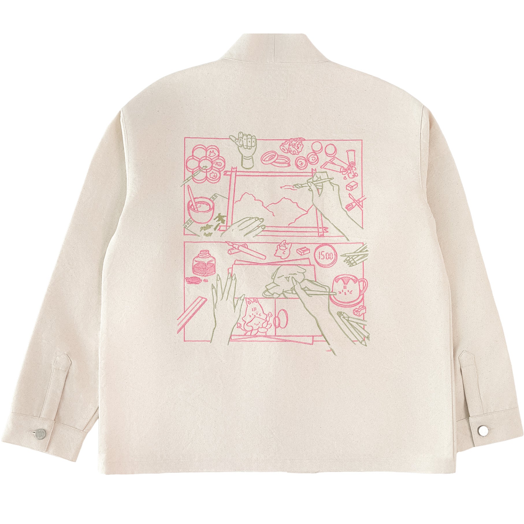 Spilled Ink Noragi Jacket Cream – Apari