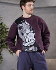 Ironmouse Woven Royal Plum Sweater