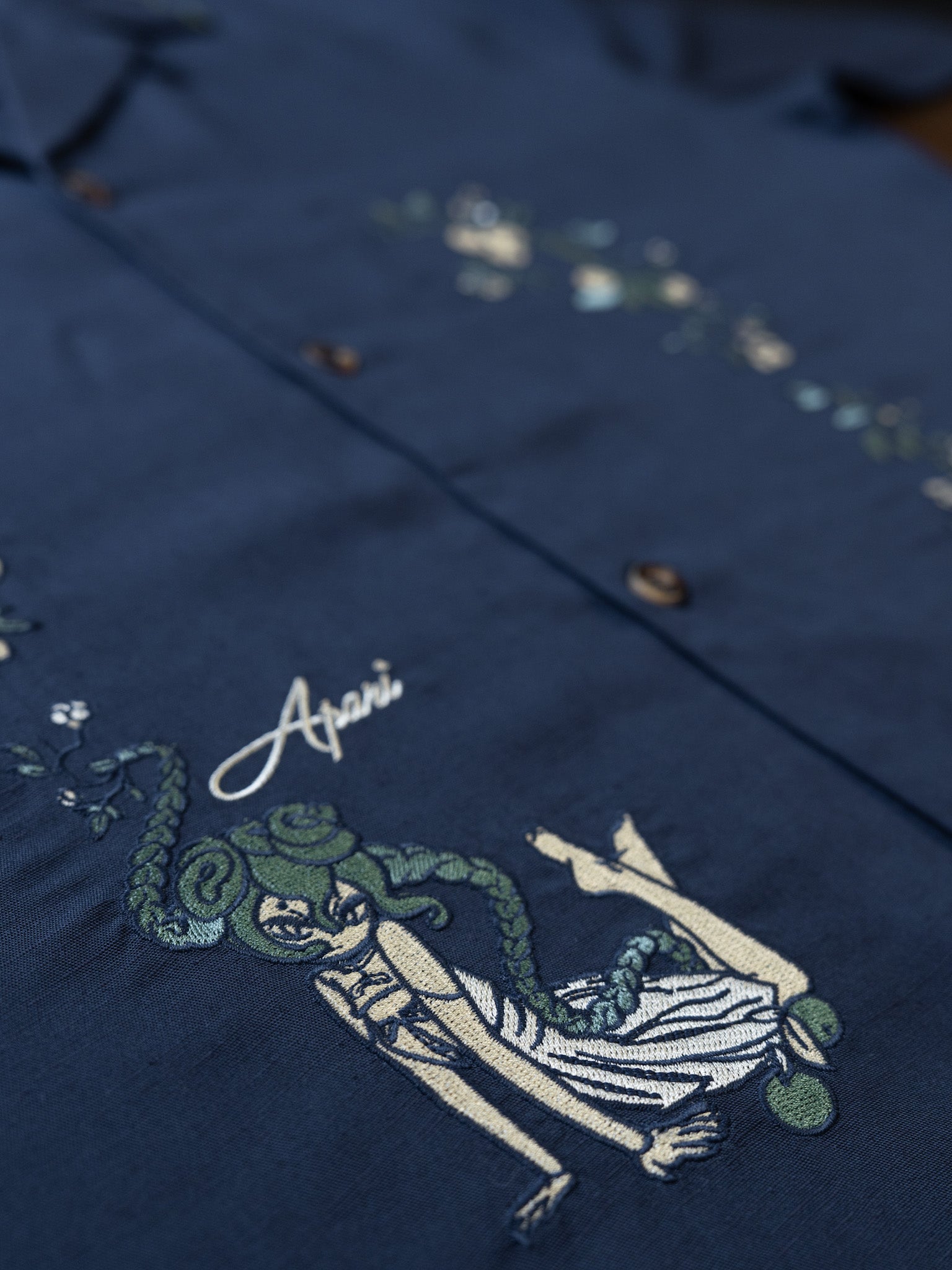 Year of the Snake Button Down Navy