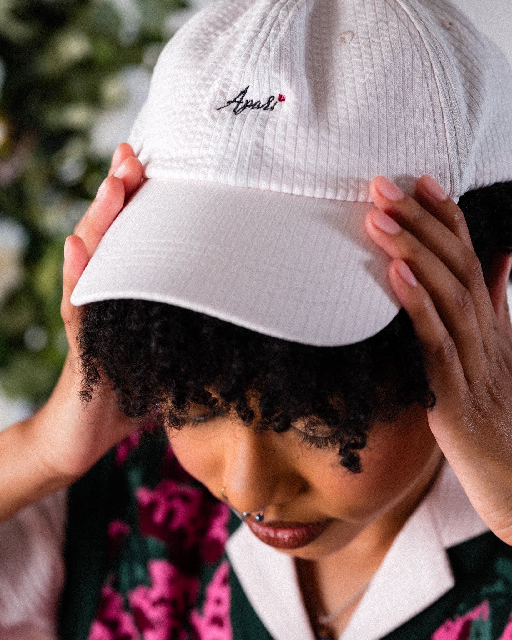 Seersucker Dad Hat Pink – Apari