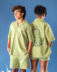Seersucker Unisex Short Green