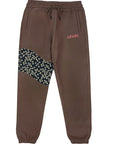 Woven Floral Sweatpant Brown