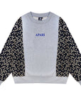 Woven Floral Sweatshirt Grey