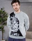 Ironmouse Woven Heather Grey Sweater