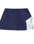 Apari Split Pleated Skirt Navy