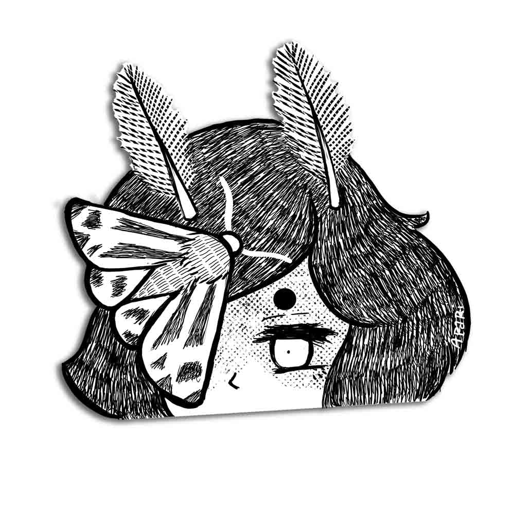 Peeking MOTH GIRL – Apari