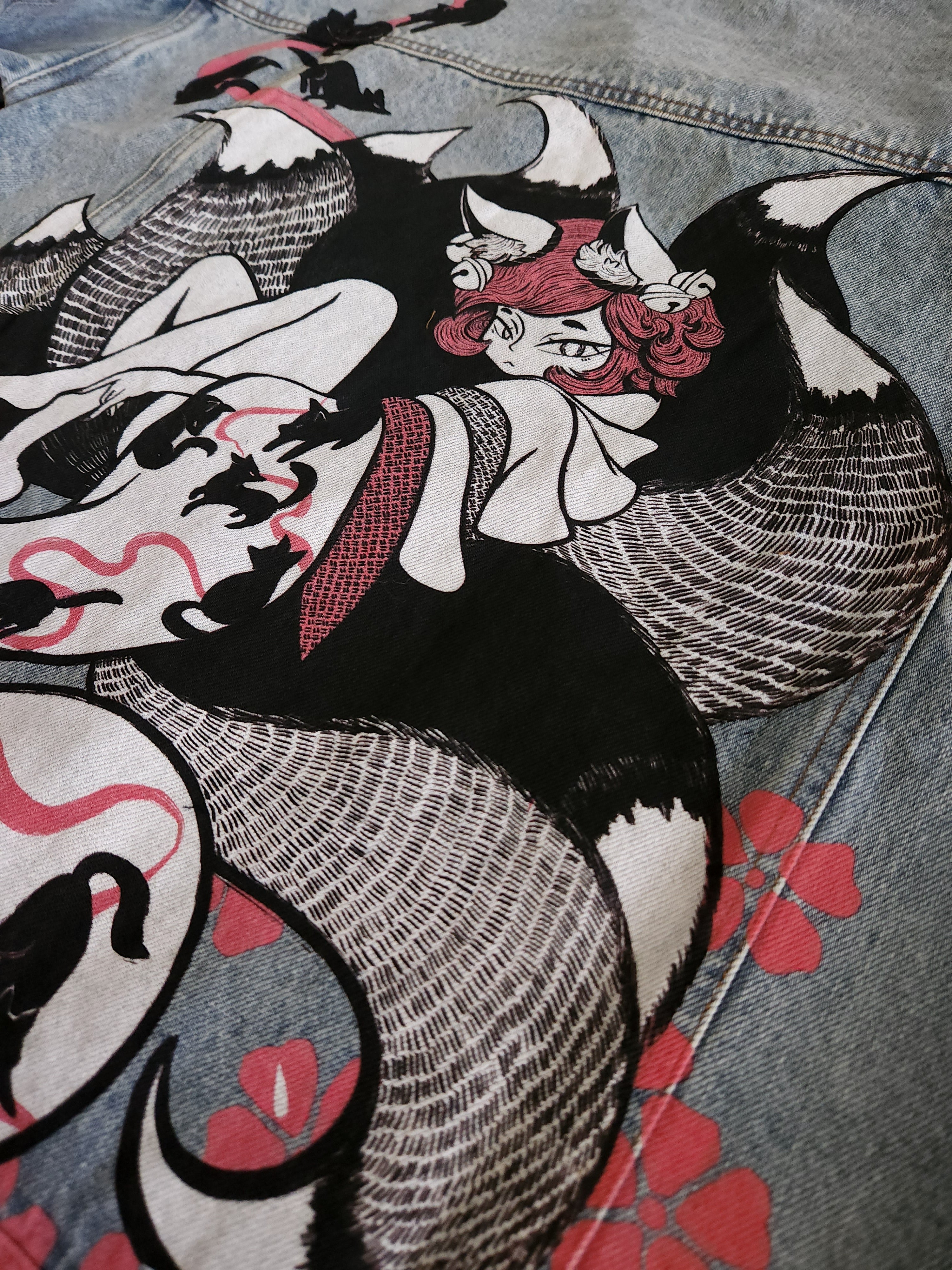 Sakura Kitsune Jean Jacket