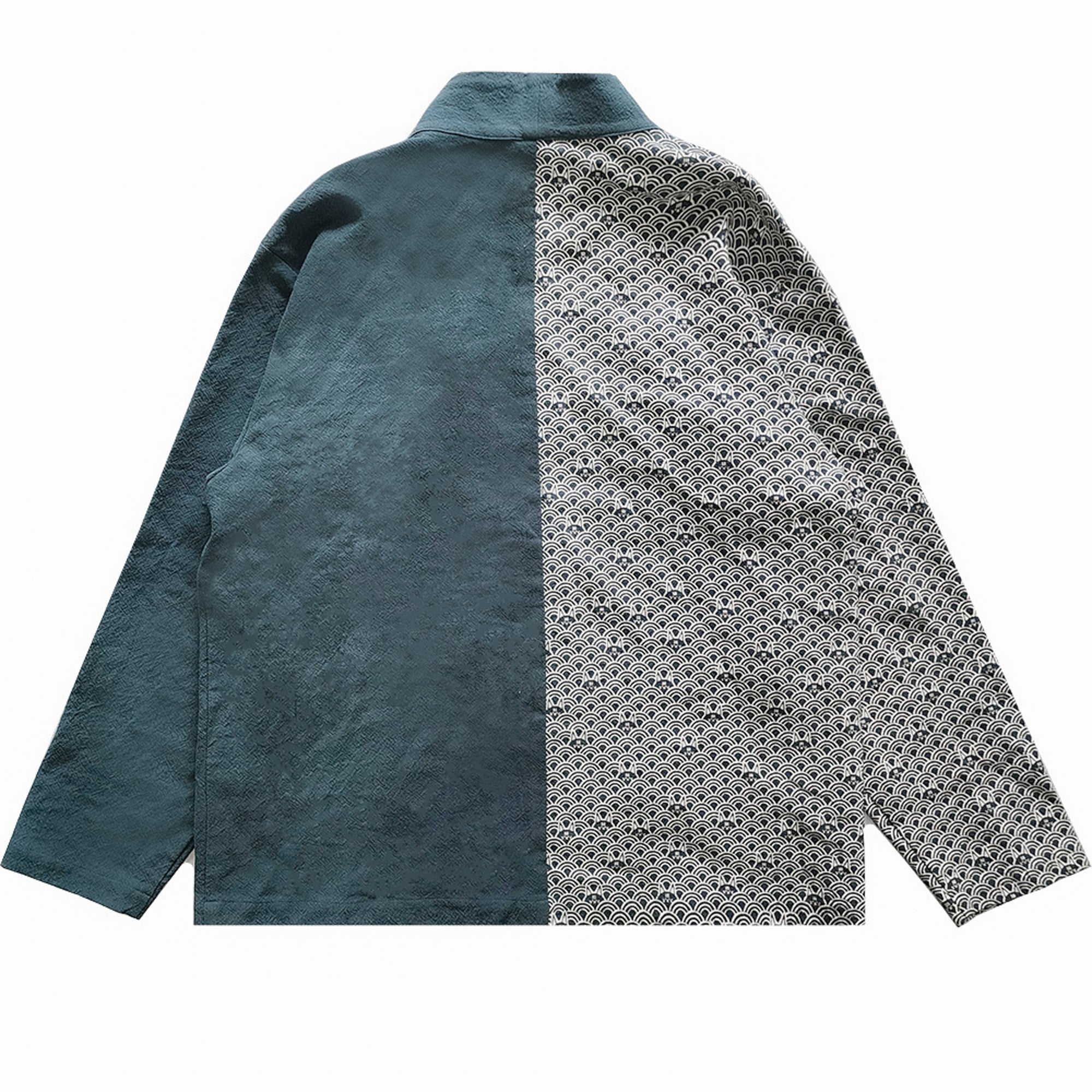 Kuo Wave Cardigan Teal