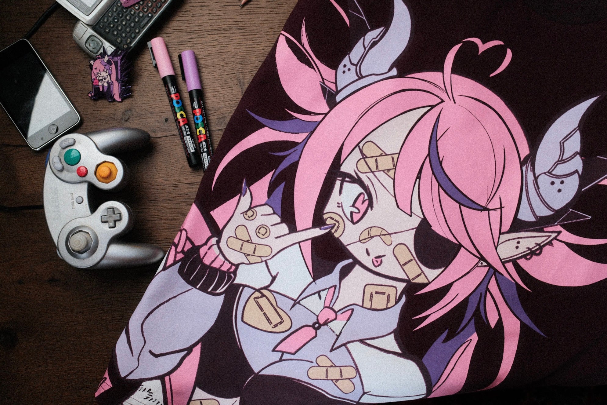 Bat Baddie Portrait Maroon