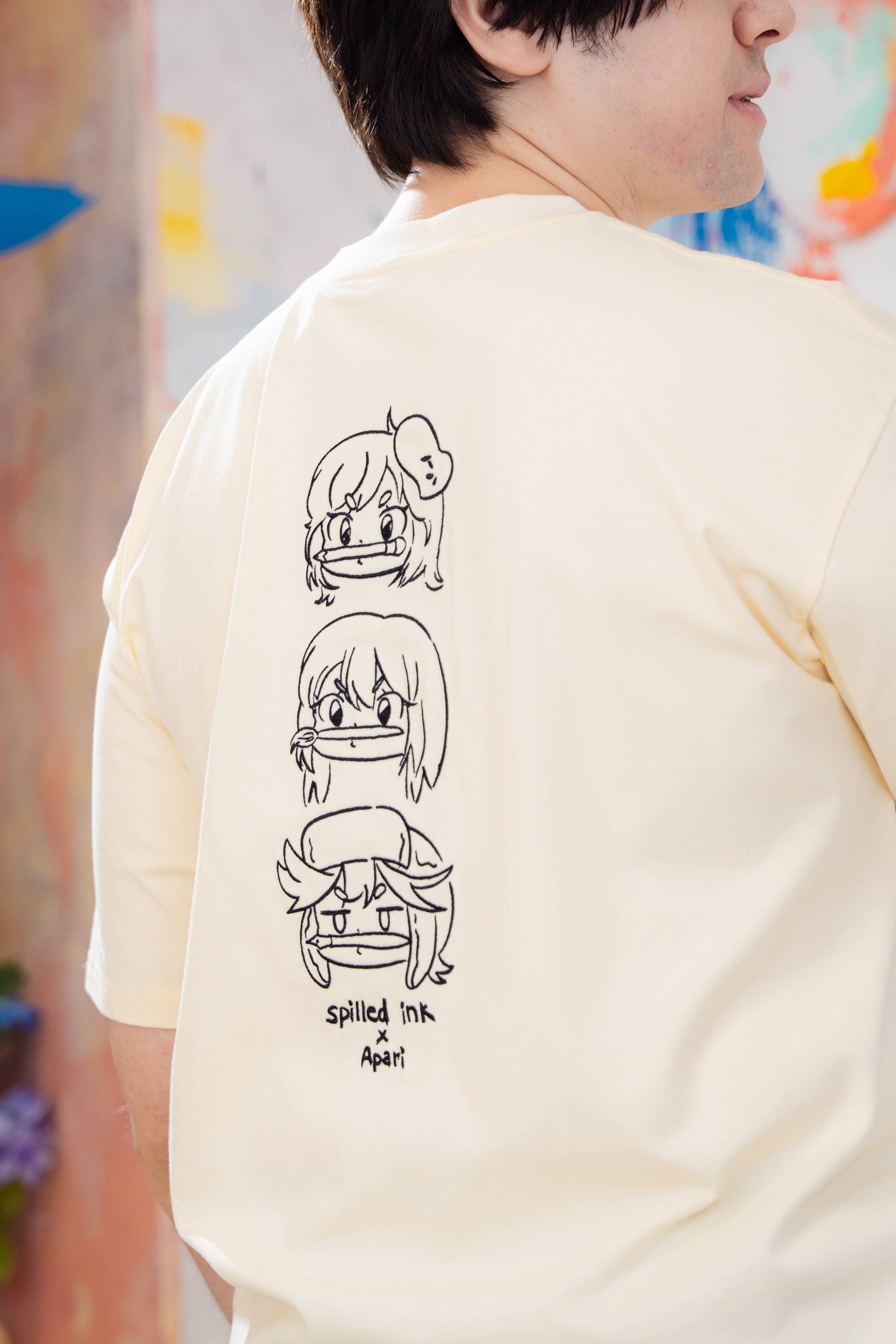Spilled Ink T-Shirt Cream
