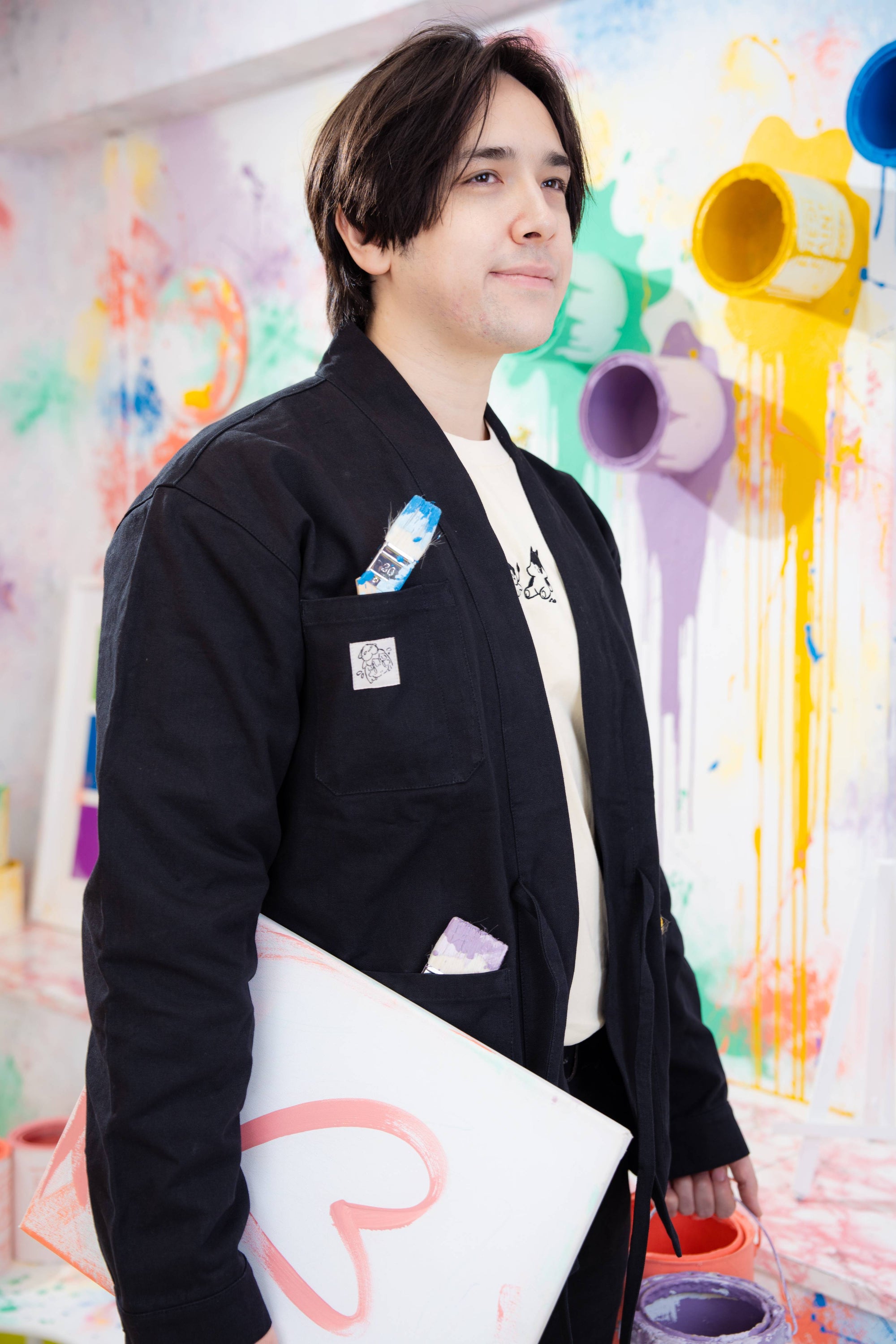 Spilled Ink Noragi Jacket Black