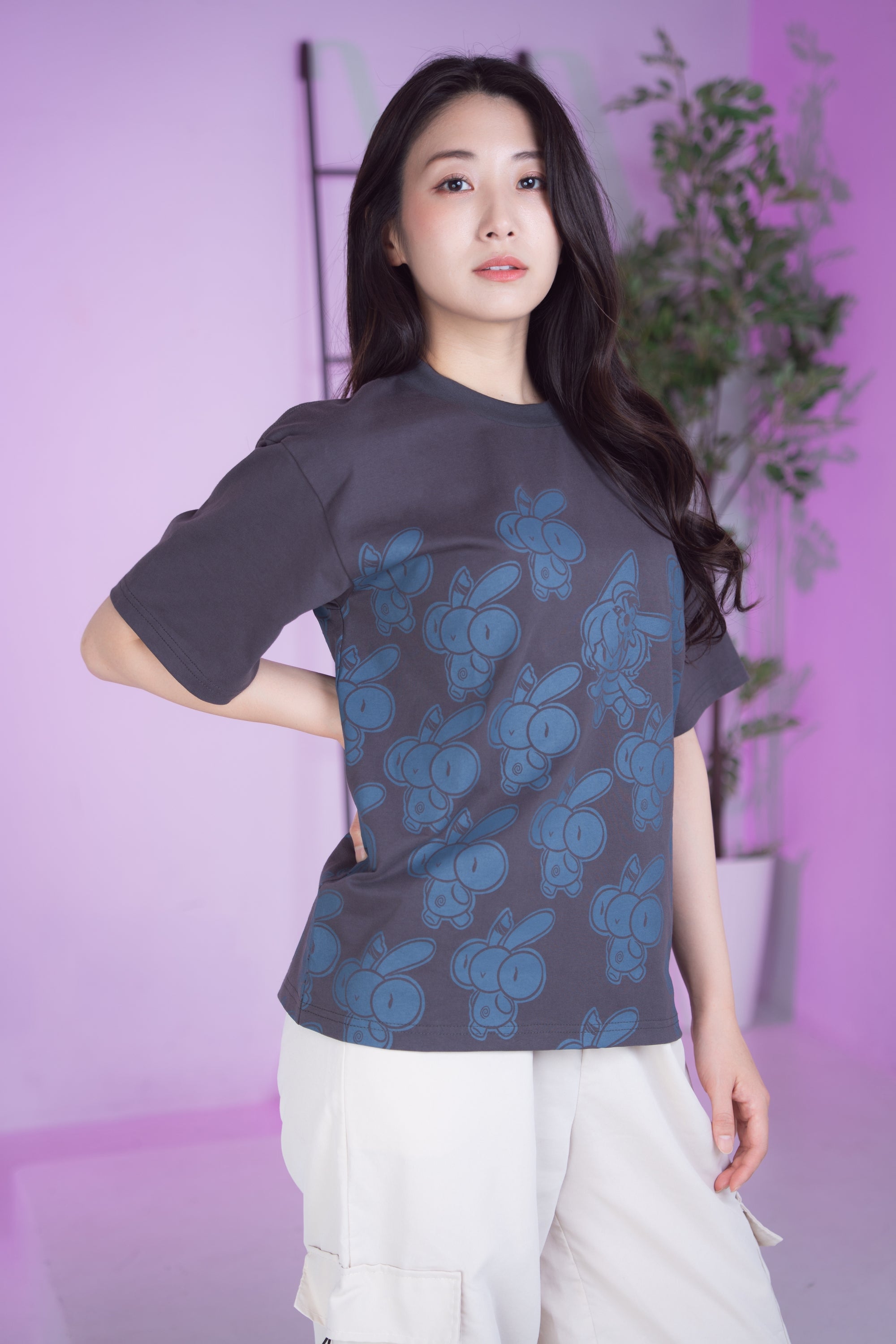 Michi Rise Up T-Shirt Charcoal