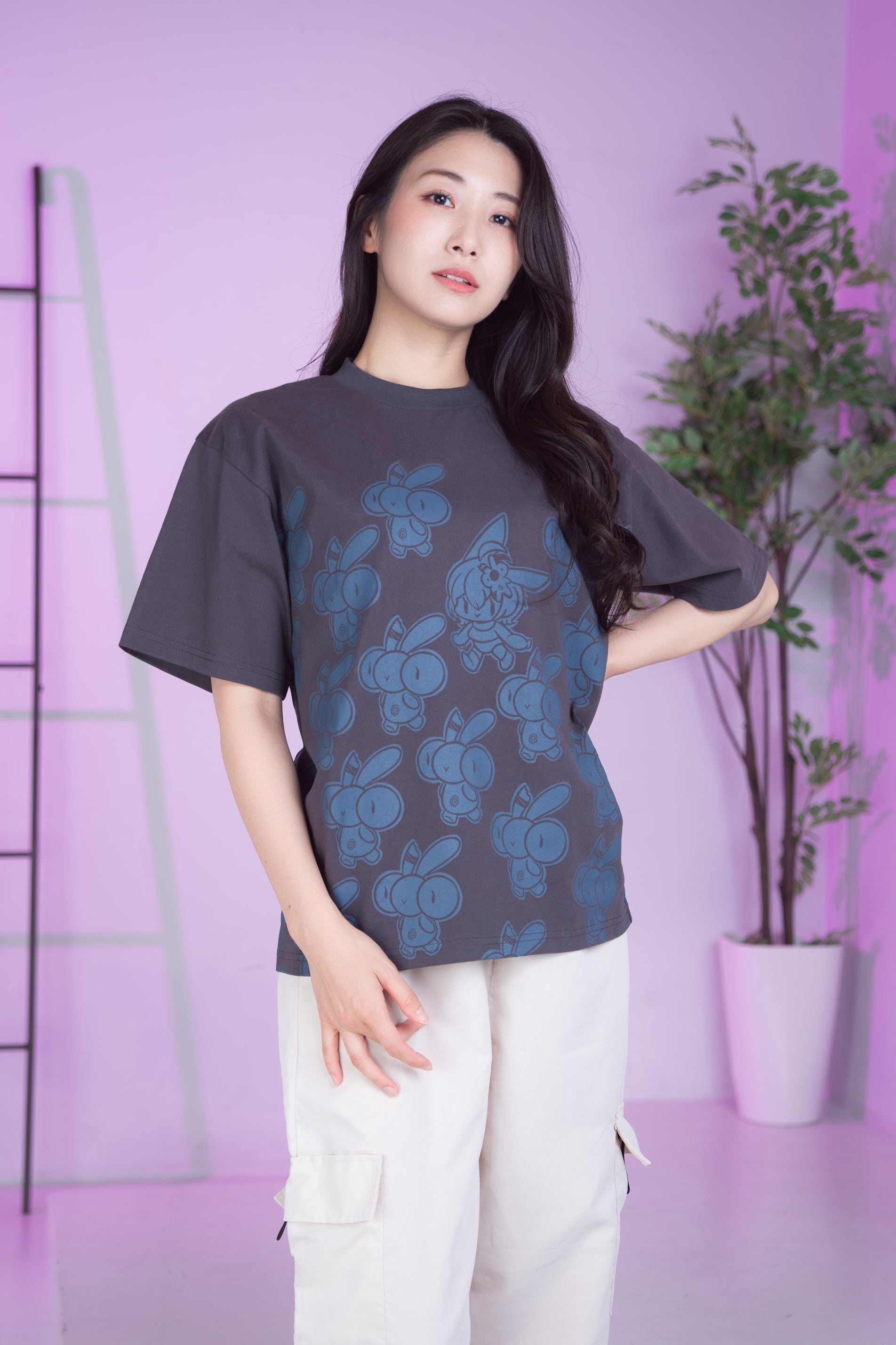 Michi Rise Up T-Shirt Charcoal