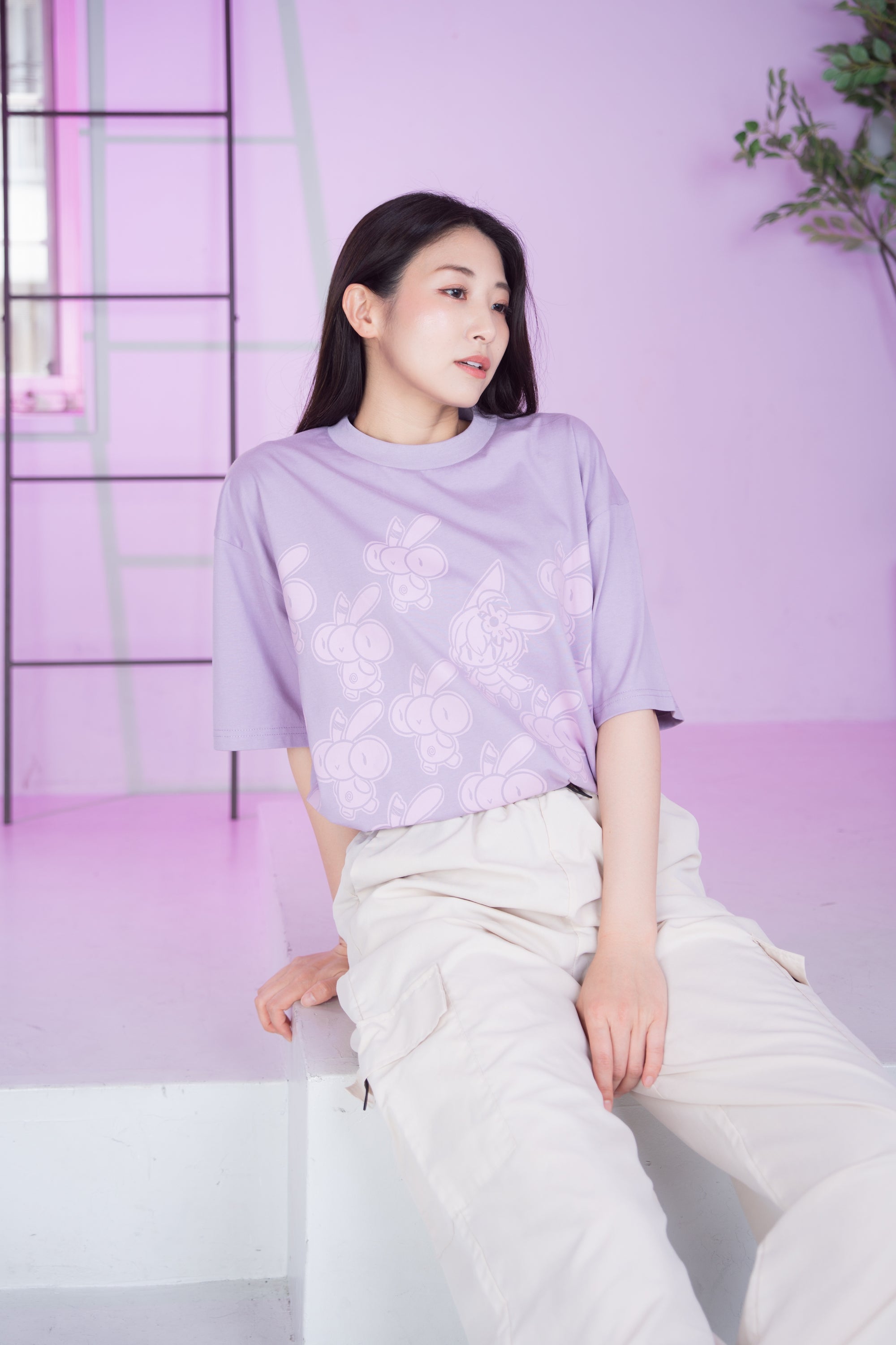 Michi Rise Up T-Shirt Lavender