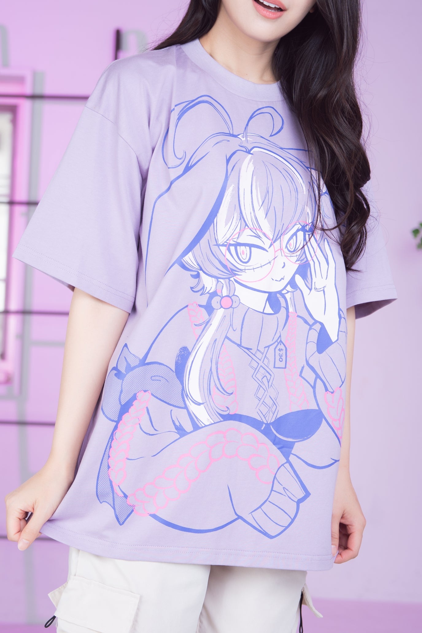 Michi Portrait T-Shirt Lavender