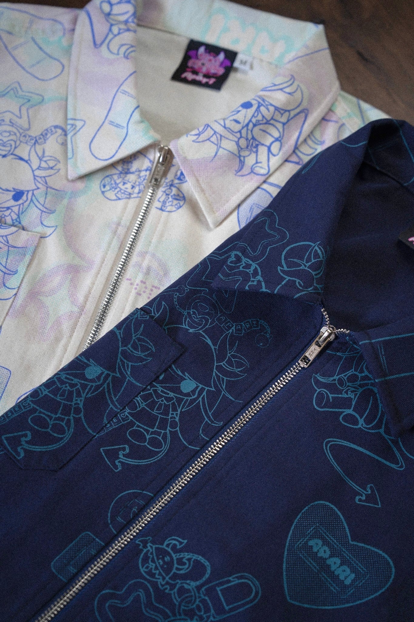IM Charm Zip Work Shirt Navy
