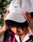 Seersucker Dad Hat Pink