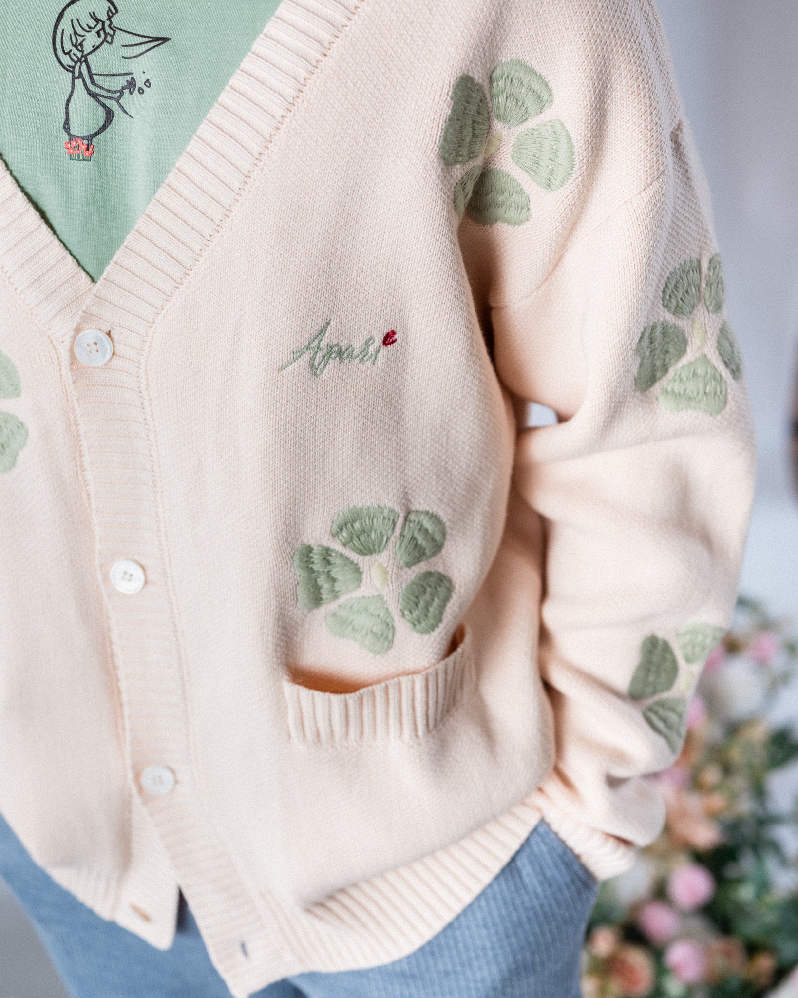 Flower Knit Cardigan