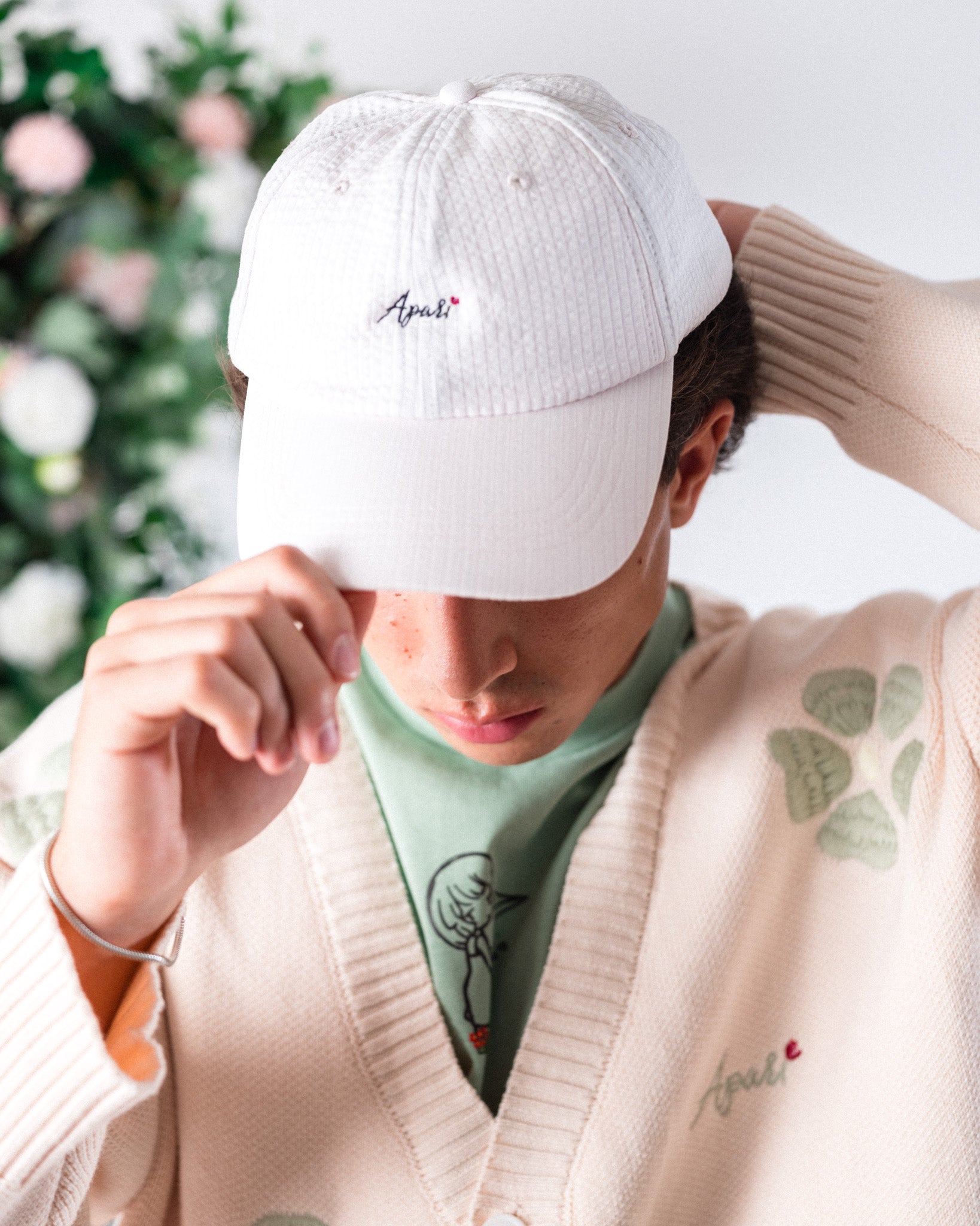 Seersucker Dad Hat Pink