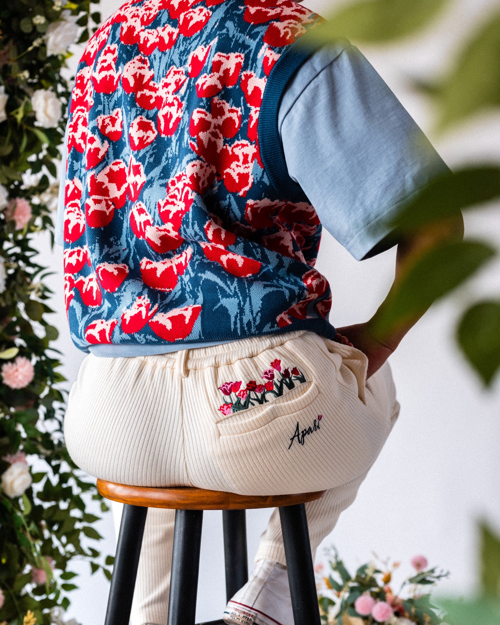 Ribbed Flora Pants Cream