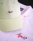 Seersucker Dad Hat Green