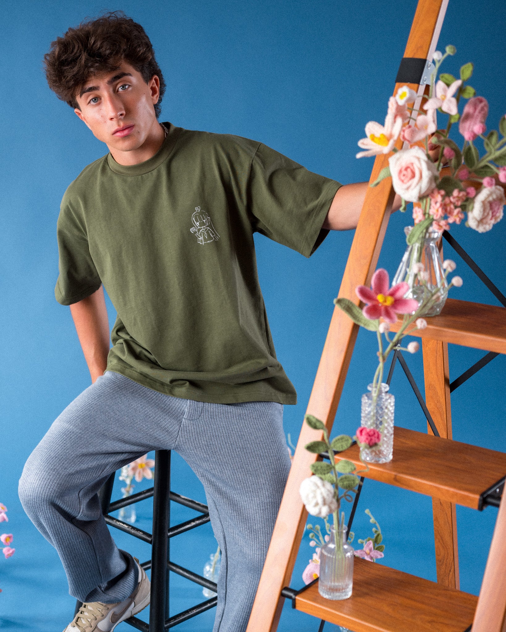 Window Girl T-Shirt Forest