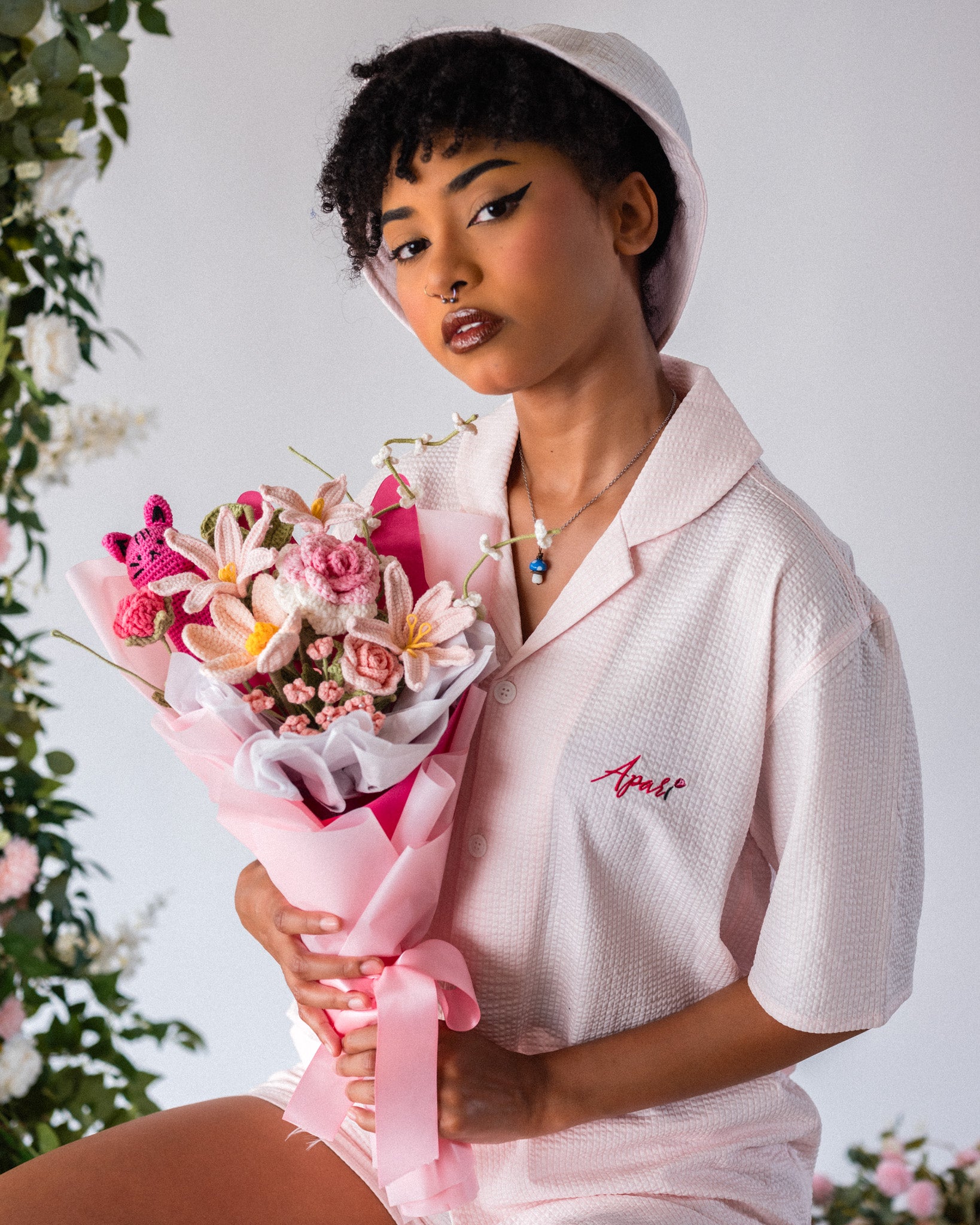 Oni Button Down Pink