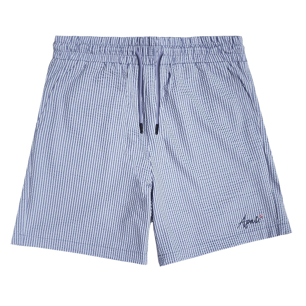 Seersucker Unisex Short Blue