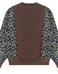 Woven Floral Sweatshirt Brown