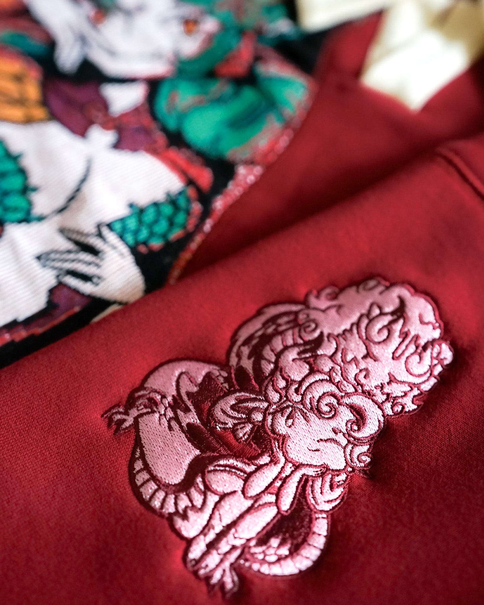 Woven Dragon Collared Pullover
