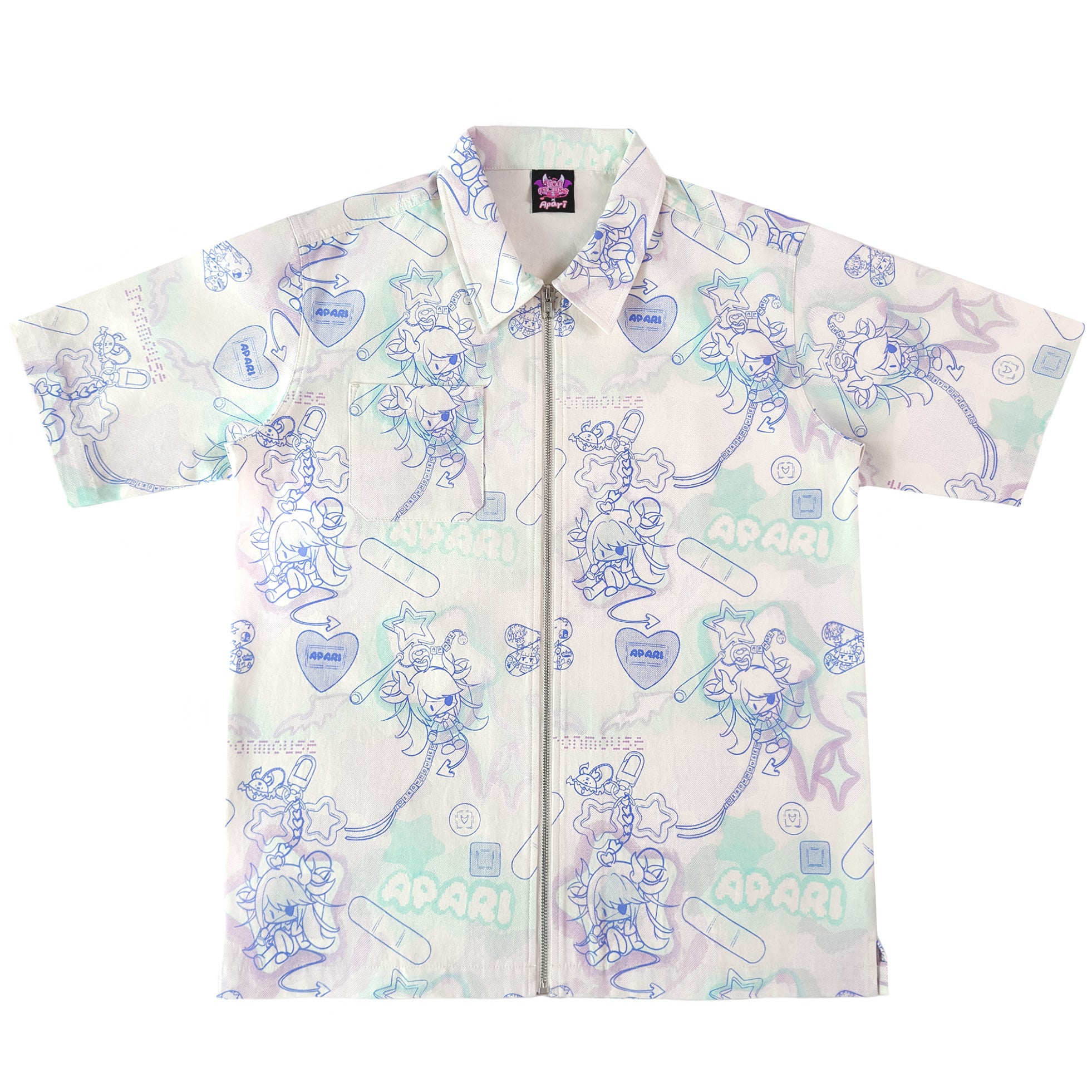 IM Charm Zip Work Shirt Cream