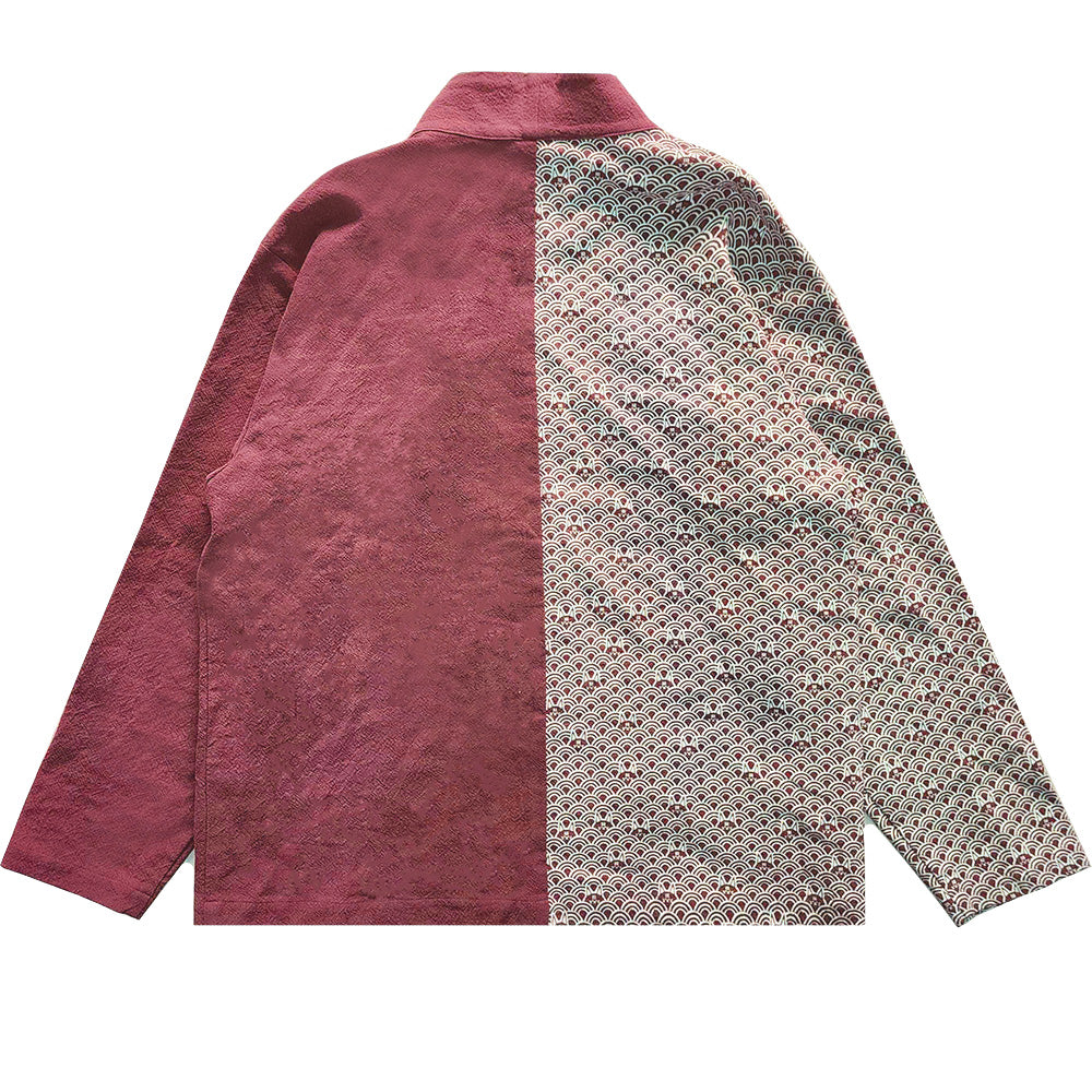 Kuo Wave Cardigan Maroon