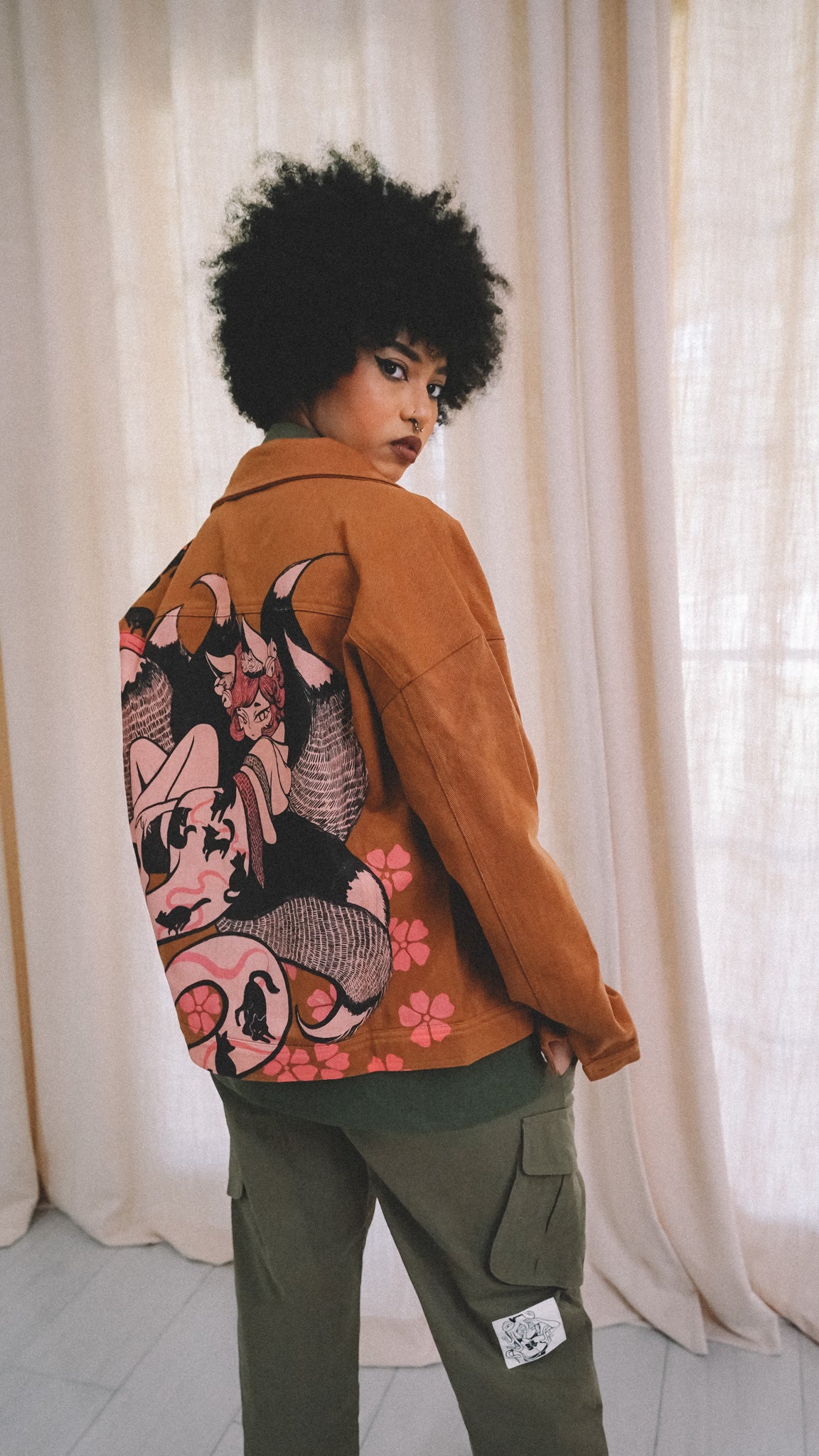 Sakura Kitsune Brown Jacket