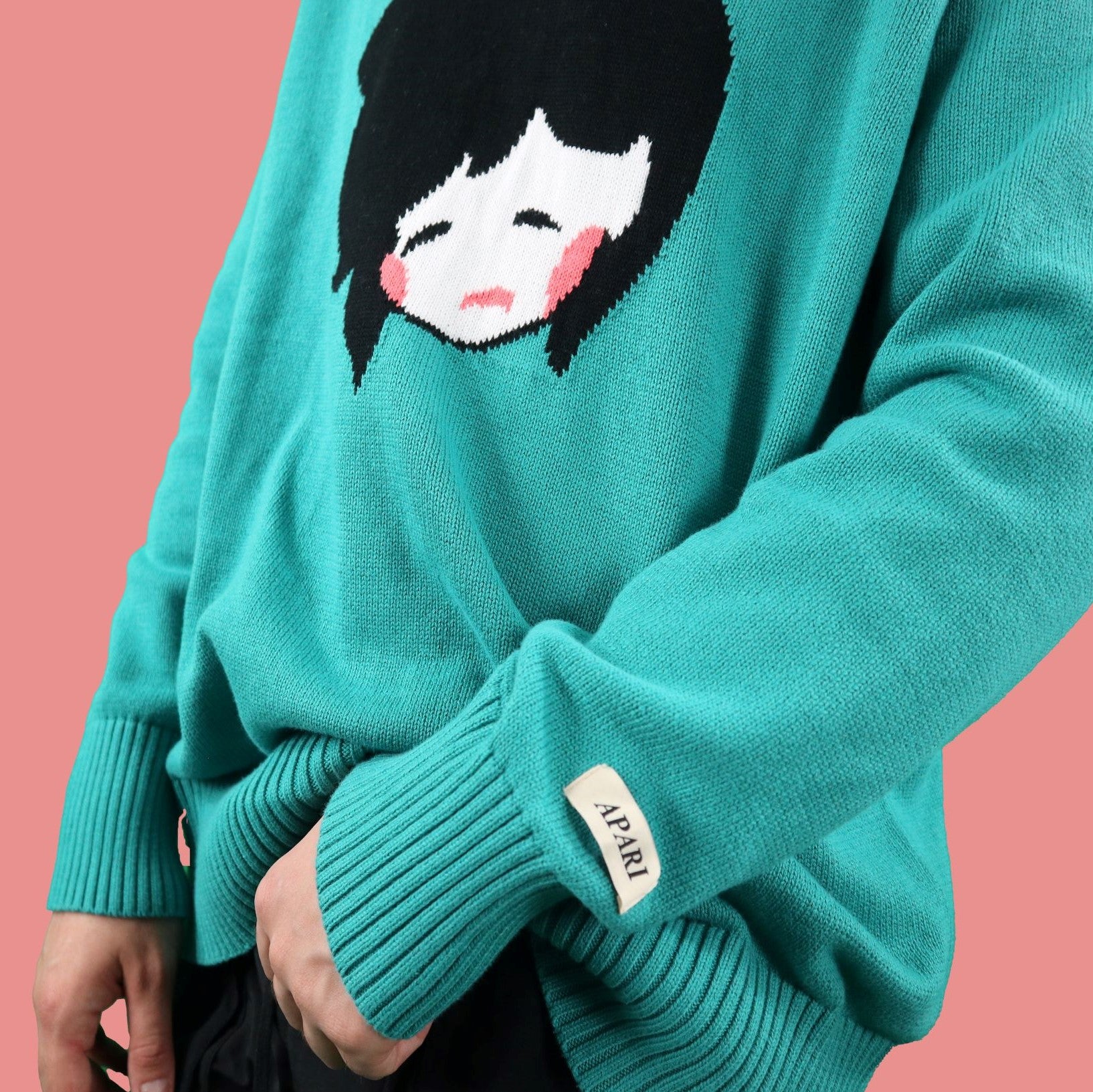 Sleepy Knit Sweater Teal Apari