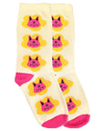 Kuo Flower Socks Oatmeal