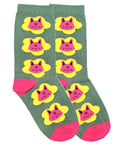 Kuo Flower Socks Sage