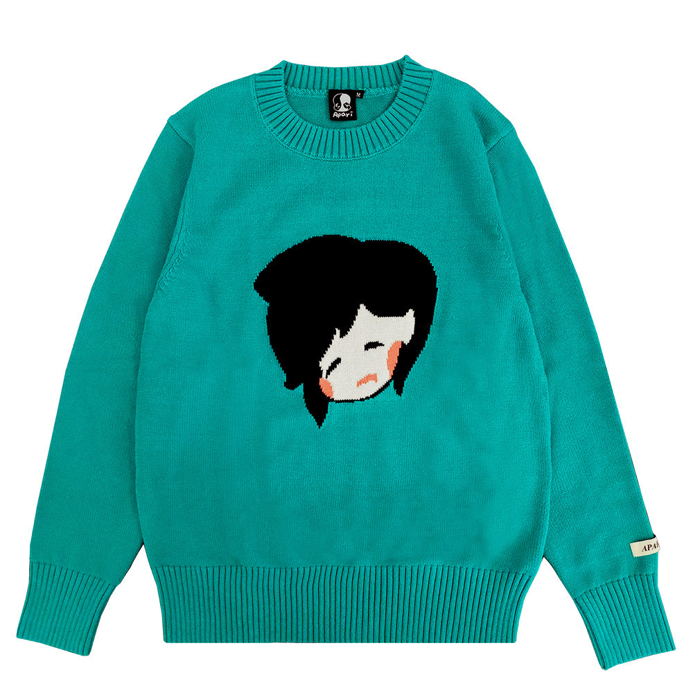 Sleepy Knit Sweater Teal Apari