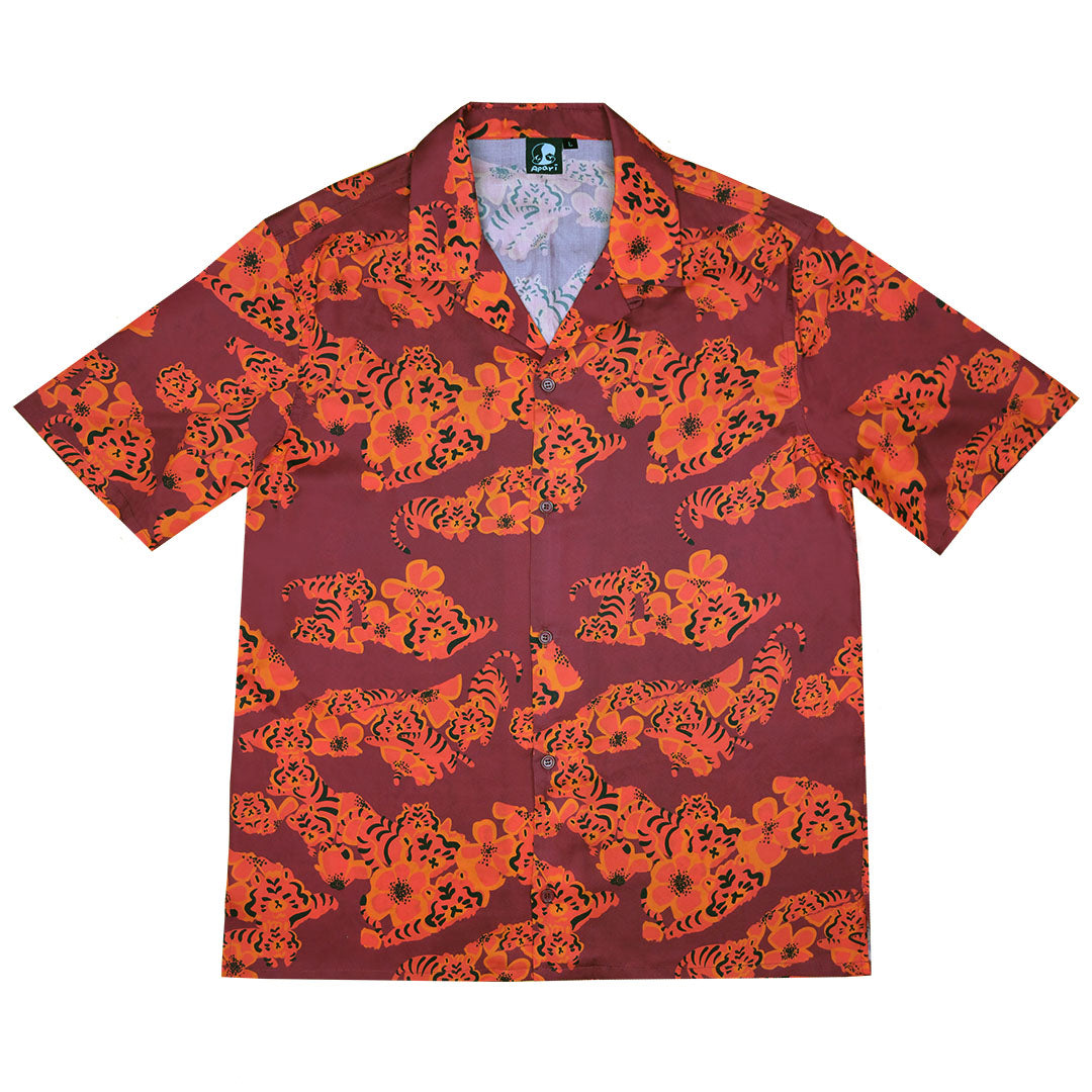 Tiger Button Down Maroon