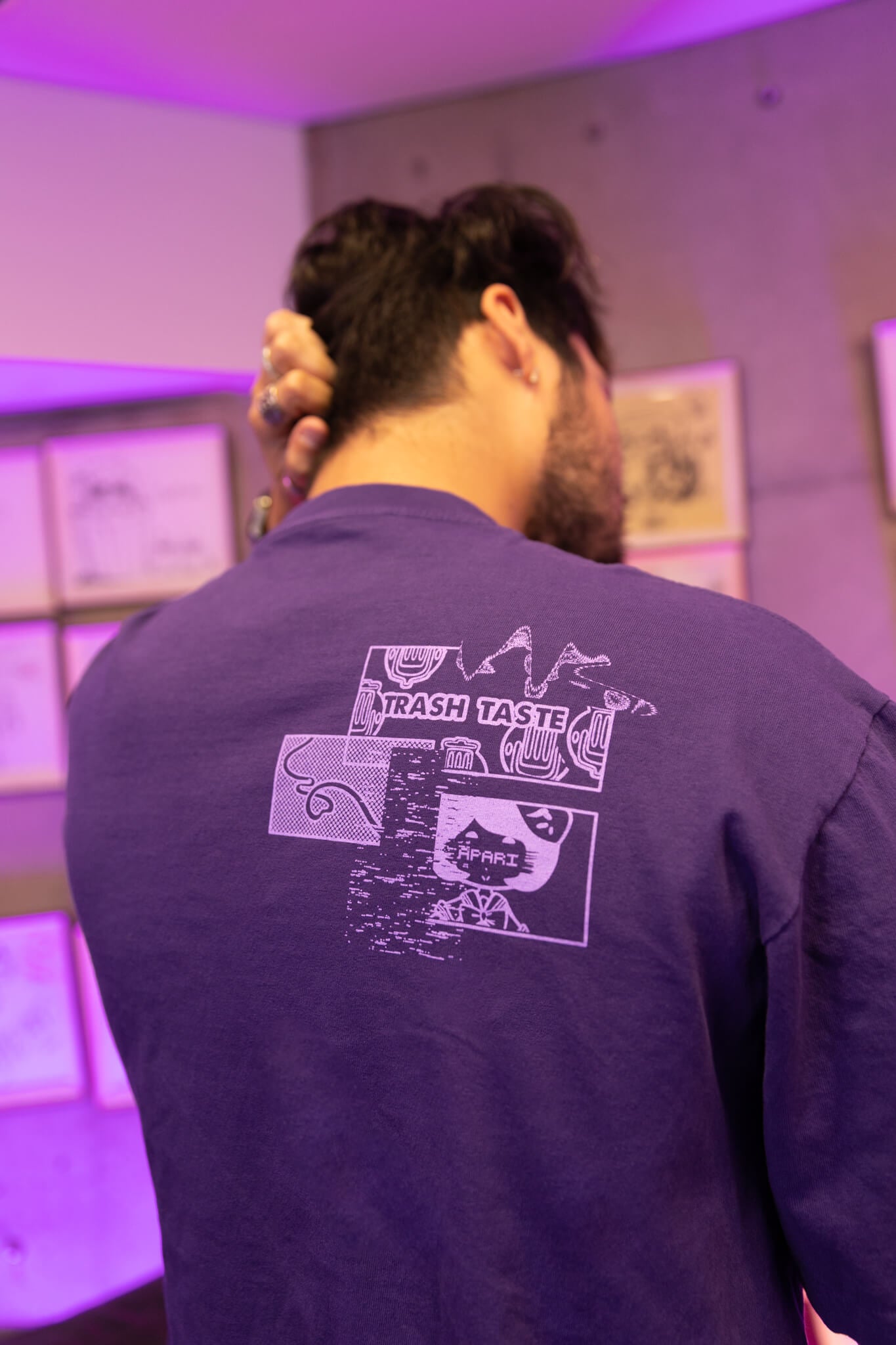 Trash Taste Glitch T-shirt Purple